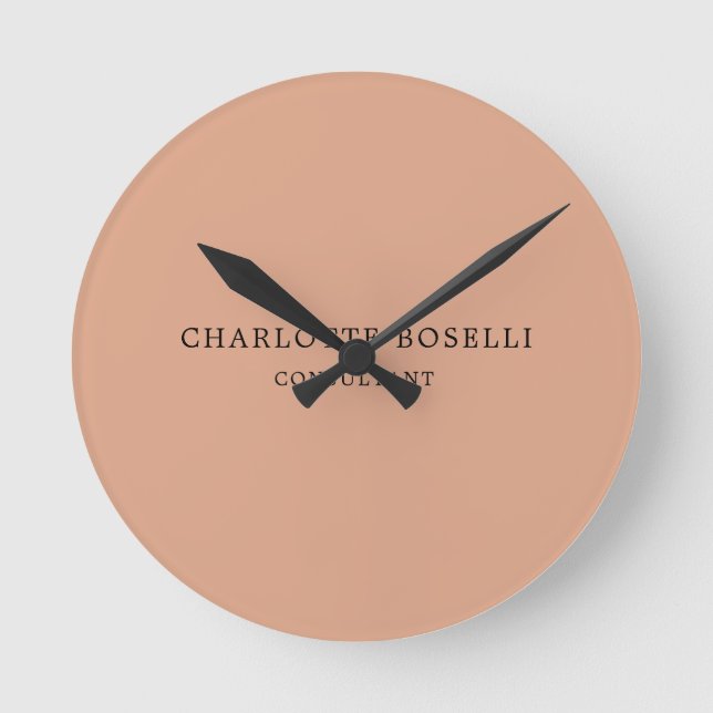 Horloge Ronde Élégant minimaliste professionnel classique (Recto)