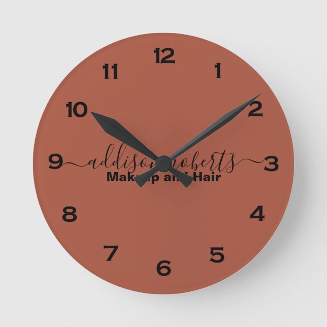 Horloge Ronde Elegant Professional Terracotta Boho  (Recto)
