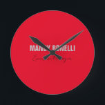 Horloge Ronde Élégant professionnel minimaliste moderne ajouter<br><div class="desc">Un design parfait qui fonctionnera en affaires ou dans votre vie privée. Un look simple,  minimaliste et parfait. Juste pour vous.</div>