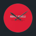 Horloge Ronde Élégant professionnel minimaliste moderne ajouter<br><div class="desc">Un design parfait qui fonctionnera en affaires ou dans votre vie privée. Un look simple,  minimaliste et parfait. Juste pour vous.</div>