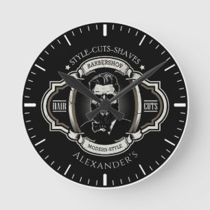 Horloge Ronde Elegant Skull Personalize Round Clock