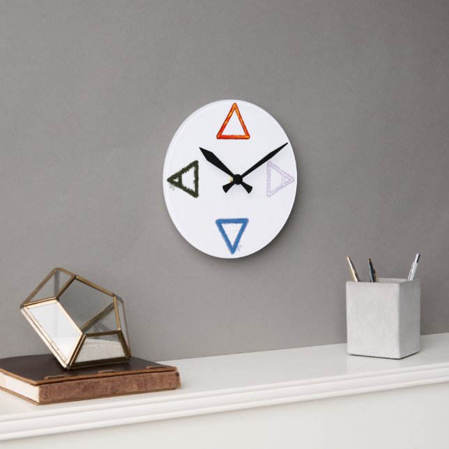 Horloge Ronde Elemental Alchemy Symbols (Bureau)