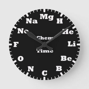 Horloge Ronde Éléments de chimie du tableau périodique