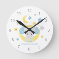Eléphant mignon Stars Nom Baby Boy Nursery
