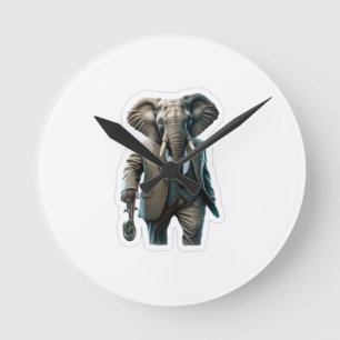 Horloge Ronde éléphant moderne