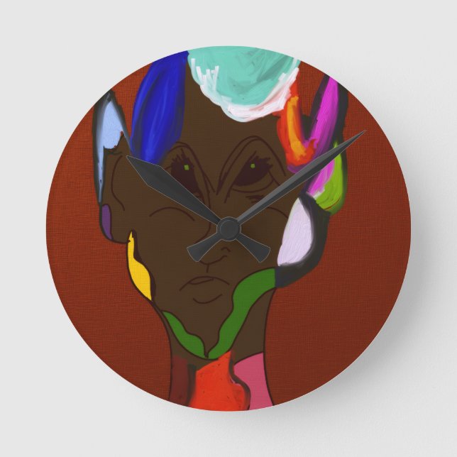 Horloge Ronde Elf Map Art  (Recto)