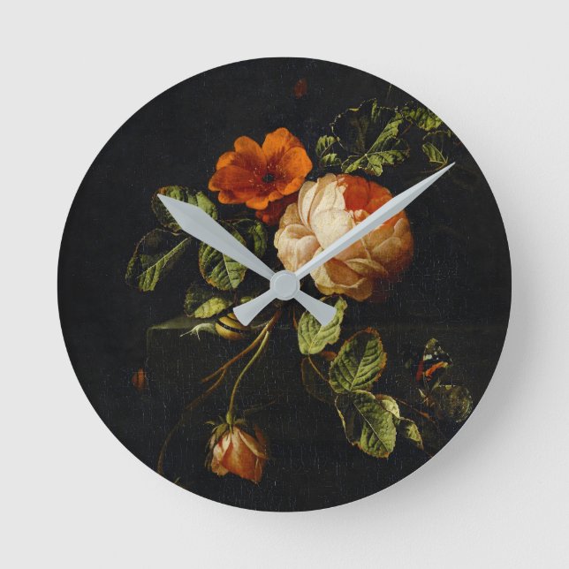 Horloge Ronde Elias van den Broeck, Still Life avec des Roses (Recto)