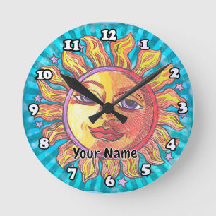 Horloge Ronde Elle Soleil