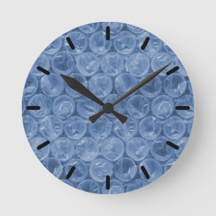Horloge Ronde Emballage de bulle bleue