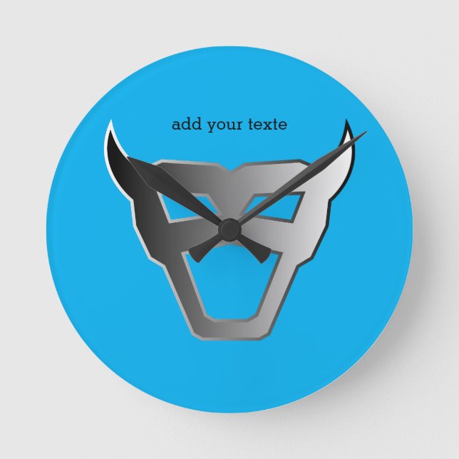 Horloge Ronde Emblème argenté de pro gamer (Recto)