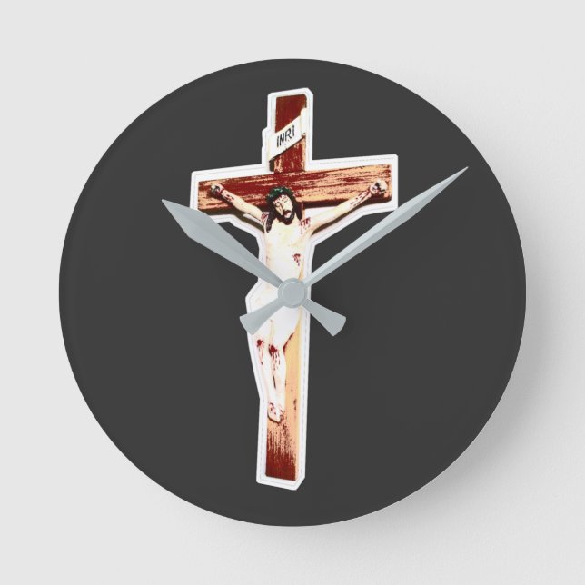 Horloge Ronde emblème chrétien Christ (Recto)