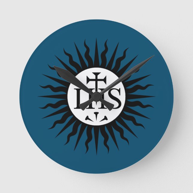 Horloge Ronde Emblème de la Compagnie de Jésus Monogramme (Recto)
