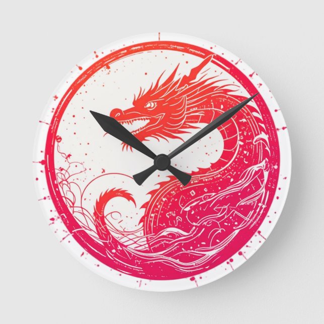 Horloge Ronde Emblème du Serpent Crimson (Recto)