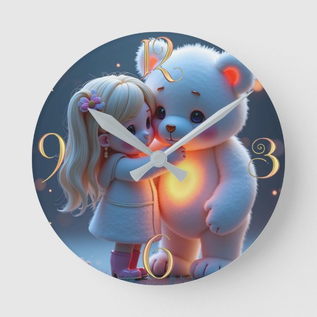 Horloge Ronde Embracades d'ours (Recto)