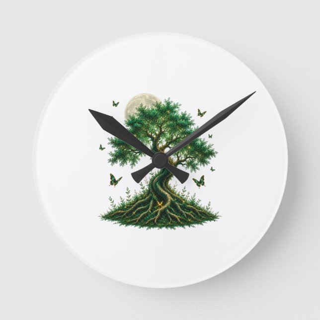 Horloge Ronde emerald magic tree latte mug (Recto)