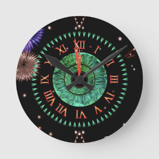 Horloge Ronde Emerald Midnight Clock