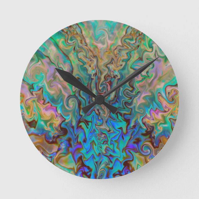Horloge Ronde Emeraude et rose (Recto)