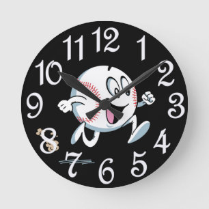 Horloge Ronde Emoji de baseball 