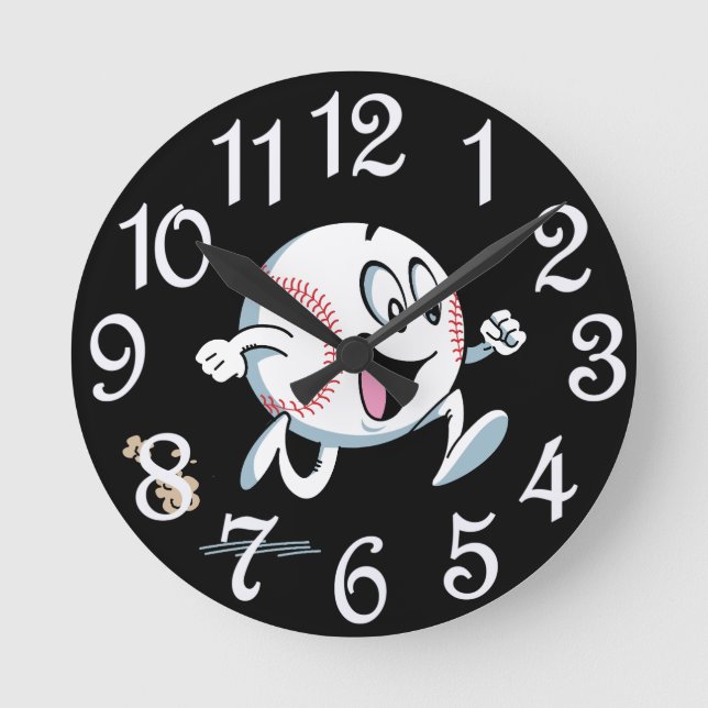 Horloge Ronde Emoji de baseball  (Recto)