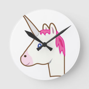 Horloge Ronde Emoji de licorne