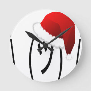 Horloge Ronde emoji de shrug de noël
