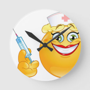 Horloge Ronde emoji d'infirmière
