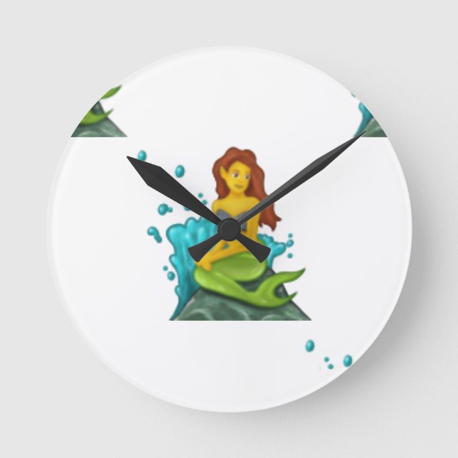 Horloge Ronde emoji mermaid (Recto)