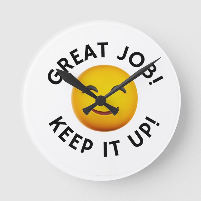 Horloge Ronde Émoji smiley (Recto)