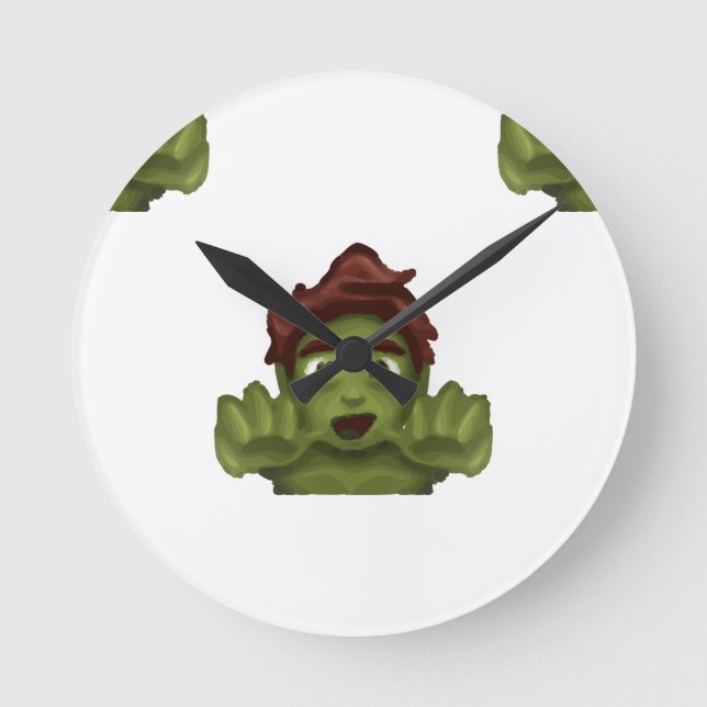 Horloge Ronde emoji zombie (Recto)