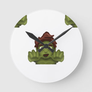 Horloge Ronde emoji zombie