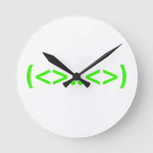 Horloge Ronde Emoticon japonais ALIEN
