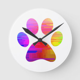 Horloge Ronde Empreinte de patte