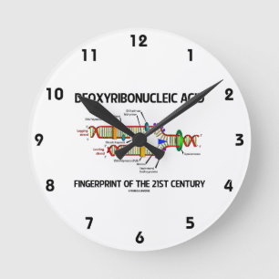 Horloge Ronde Empreinte digitale d'acide désoxyribonucléique d