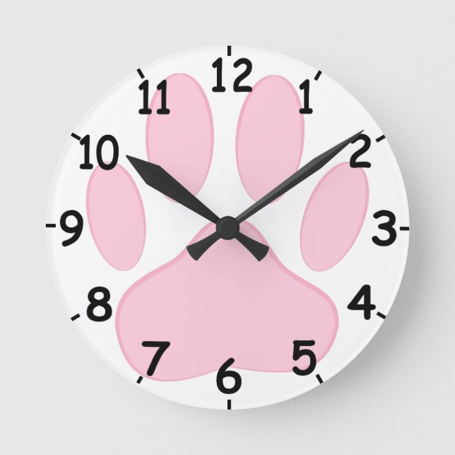 Horloge Ronde Empreinte rose (Recto)