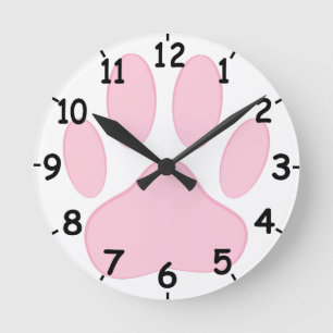 Horloge Ronde Empreinte rose