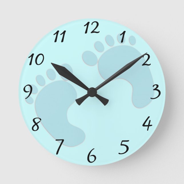 Horloge Ronde Empreintes bébé (Recto)
