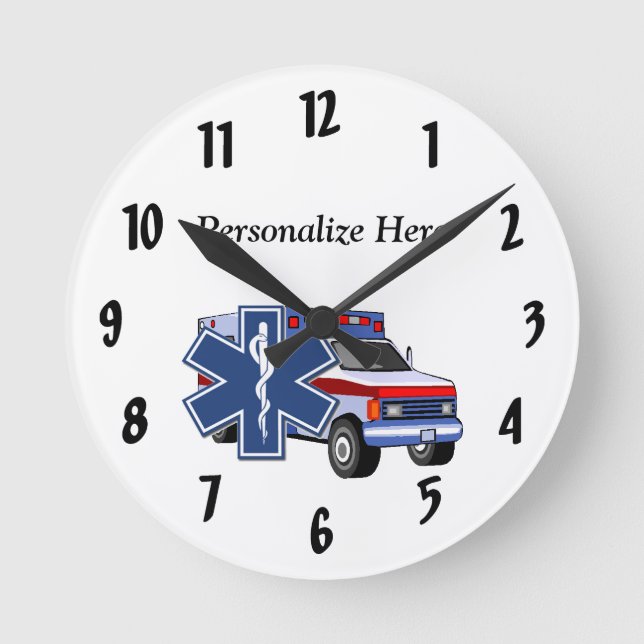 Horloge Ronde EMS Ambulance (Recto)