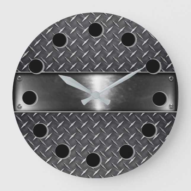 Horloge ronde en acier en argent (Recto)