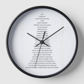 Horloge ronde en acrylique de 10,75 po - Phare