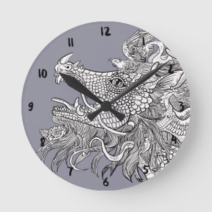 Horloge Ronde Enchantage de dragon