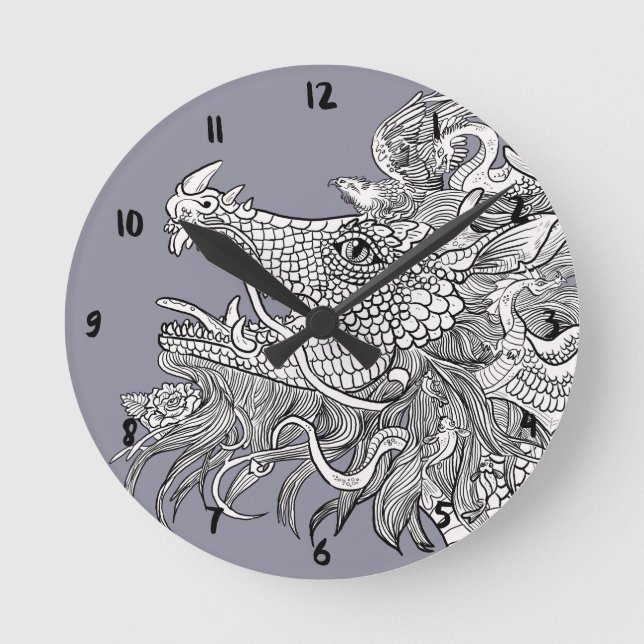 Horloge Ronde Enchantage de dragon (Recto)