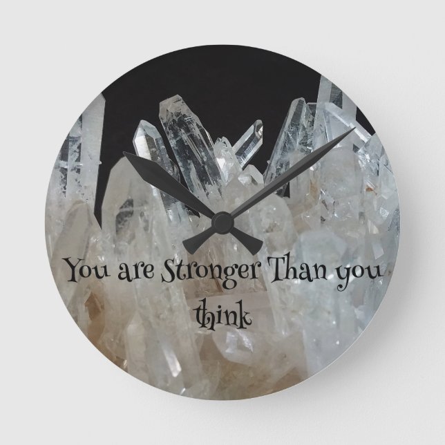 Horloge Ronde Encouragement Force inspirationnelle Quartz (Recto)