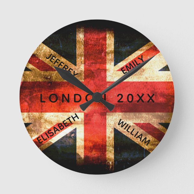Horloge Ronde England flag London travel vacation 4 names (Recto)