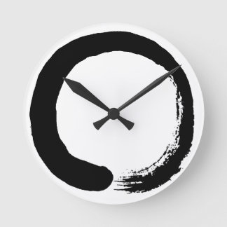 Horloge Ronde Enso Circle Zen Calligraphie