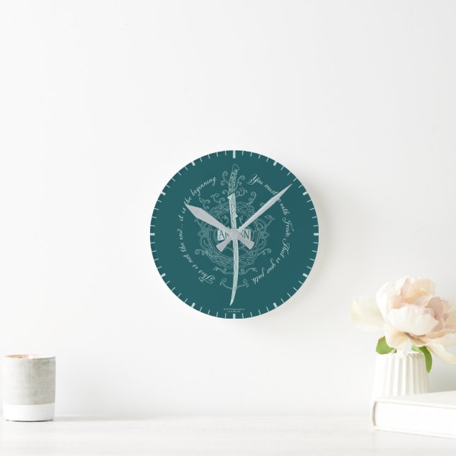 Horloge Ronde Épée elfique ARWEN™ Citation (Maison)