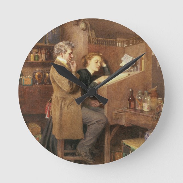 Horloge Ronde Épicier et épouse, 1868 (Recto)