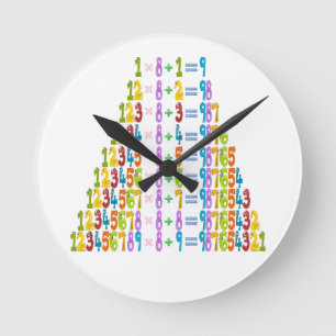 Horloge Ronde Équations mathématiques amusantes glacières