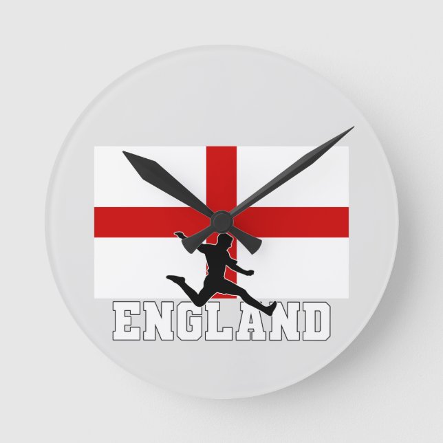 Horloge Ronde Équipe d'Angleterre de football (Recto)