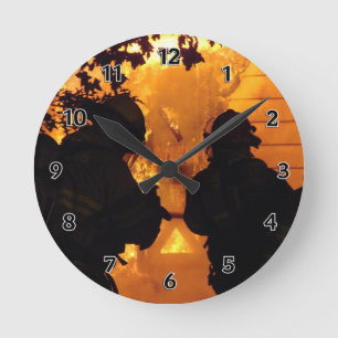 Horloge Ronde Équipe de pompiers