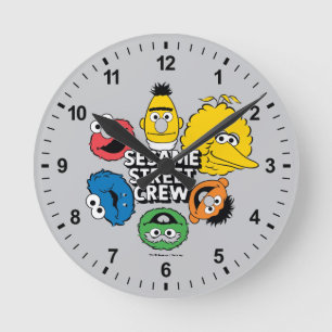 Horloge Ronde Équipe de Sesame Street